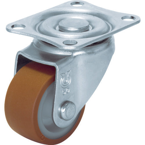 YUEI Plate-type Swivel Caster Urethane Wheel Diameter 50mm S-type SG-type Mounting Dimensions 55 x 42 SG-50UR 1 pc