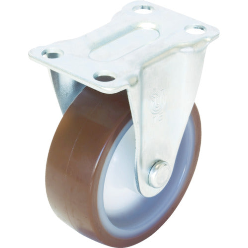 YUEI Plate-type Fixed Caster Urethane Wheel Diameter 50mm S-type SR-type Mounting Dimensions 55 x 28 SR-50UR 1 pc