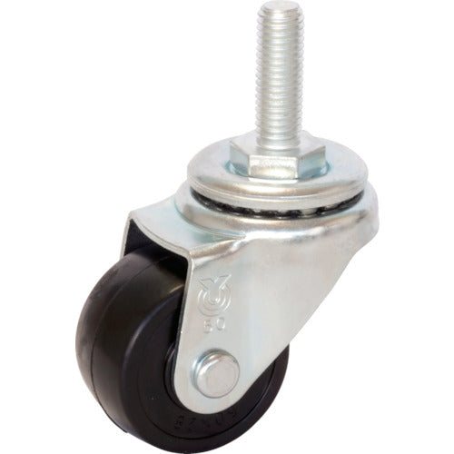YUEI Screw-in type Swivel Caster Rubber Wheel diameter 50mm S type ST type Screw size M12 x 35 Pitch 1.75 ST-50RH-M12-35 1 piece