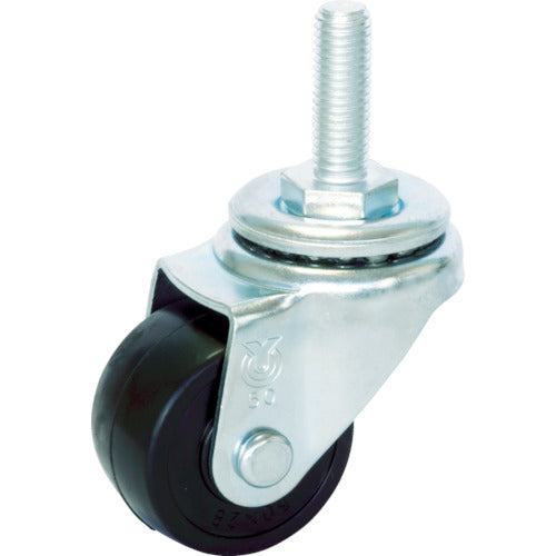 YUEI Screw-in type Swivel Caster Rubber Wheel diameter 75mm S type ST type Screw size M12 x 35 Pitch 1.75 ST-75RH-M12-35 1 piece