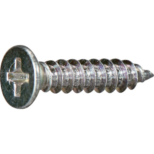 TRUSCO countersunk head tapping screw, Type 1A, trivalent white, M3 x 12, 20 pieces, small pack, Y840-0312, 1 bag