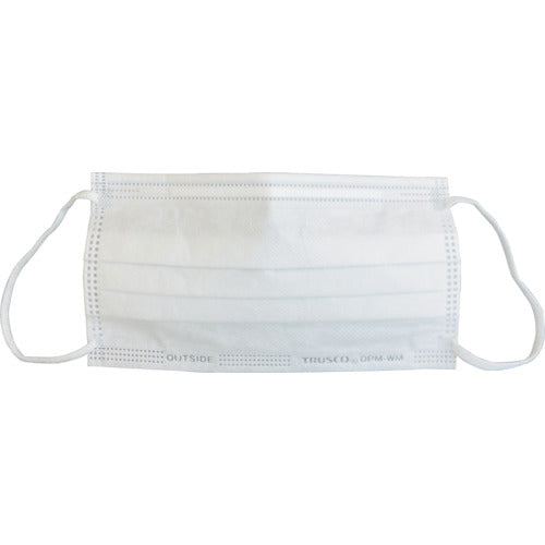 TRUSCO 화이트 마스크 3층 타입(개 포장 10장들이) DPM-WM10 1봉