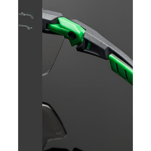 ユニベット　一眼型保護メガネ　５Ｘ１　メタルグレー×グリーン　防曇コーティング付　5X1.03.00.00　1 個