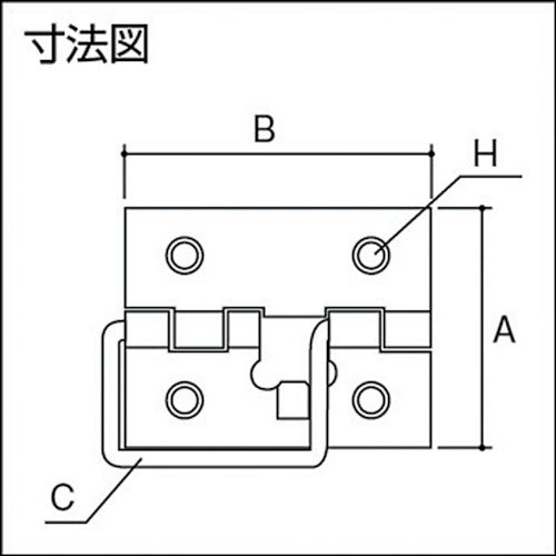 ＳＴＲＯＮＧ　ストロング丁番掛金　ステンレス　Ｎ型３８ｍｍ　CK-N-SU-38　1 個