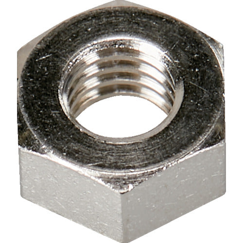 TRUSCO Hexagon Nut Type 1 Brass Nickel Thread Size M5 x 0.80 10 Pieces Small Pack Y811-0005 1 Bag