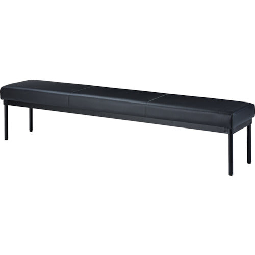 TRUSCO Antibacterial Lobby Chair, Backless, 1800 x 350 x 400, Black, MCK-1835-BK, 1 Unit