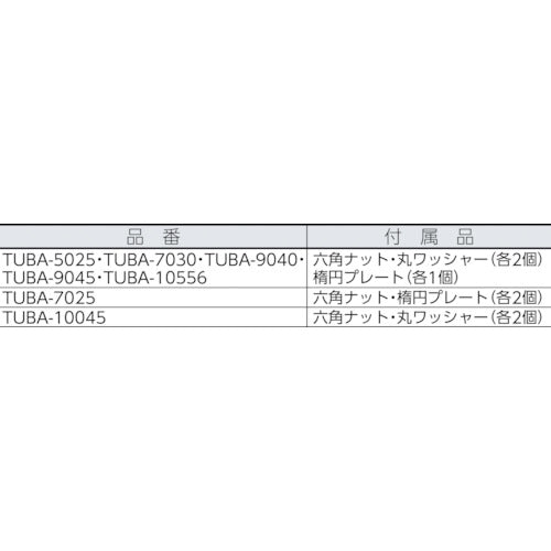 ＴＲＵＳＣＯ　ステンレス　ＵボルトＡ型　（１個＝１袋）　使用荷重１．４７ｋＮ　TUBA-10045　1 個