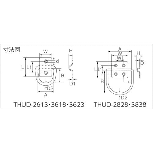 ＴＲＵＳＣＯ　ハンガーユニットＤ型　ステンレス製　Ｌ２６ＸＷ１３　（１個＝１袋）　THUD-2613　1 個