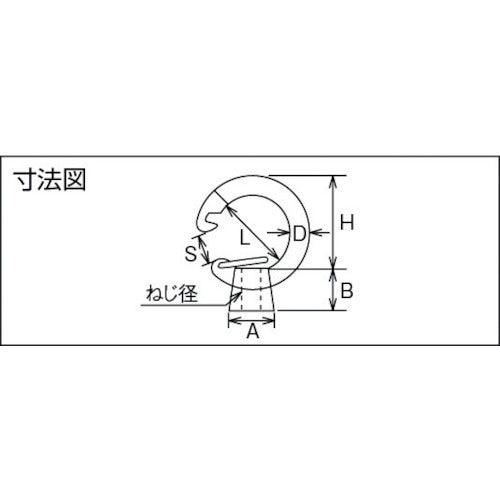 ＴＲＵＳＣＯ　ステンレス　フックアイナット　ねじ径Ｍ８Ｘ１．２５　（１個＝１袋）　TFIN-8　1 個