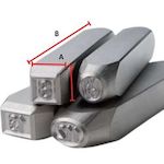 Grablem Number Engraving Set Round Standard 0-9 8mm 01008000 1 S