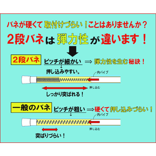 平安伸銅工業　突ぱり便利ポール　ミニ３Ｌ　白　NSW-5　1 本