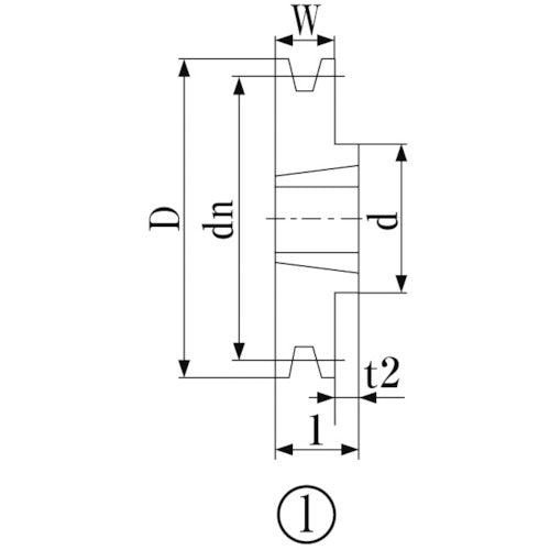 EVN 부싱 풀리 SPA 109mm 홈수 1 SPA109-1 1개
