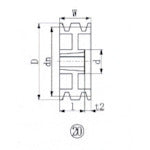 EVN 부싱 풀리 SPB 212mm 홈수 3 SPB212-3 1개