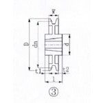 ＥＶＮ　ブッシングプーリー　ＳＰＺ　３１５ｍｍ　溝数１　SPZ315-1　1 個