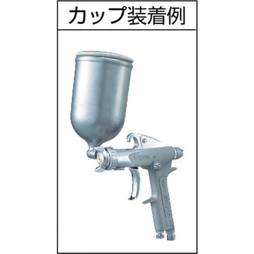 アネスト岩田　小形スプレーガン　重力式　ノズル口径Φ１．０　０．４ｋＷ　空気使用量７５Ｌ／ｍｉｎ　W-61-1G　1 台