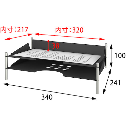 ＴＲＵＳＣＯ　スチールトレー　２段　SCT-3401　1 台