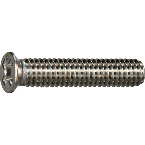 TRUSCO countersunk head sash small screw, stainless steel, full thread, M4 x 6, 20 pieces, small pack, Y830-0406, 1 bag