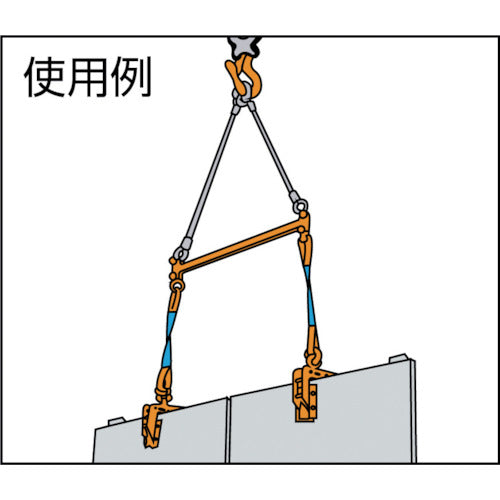 スーパー　２点吊用天秤　容量：６００ｋｇ　スパン長：１０００ｍｍ　PSB610　1 台