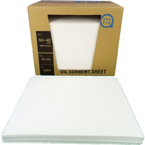 JOHNAN Oil Absorbent Abrator Sheet 50 x 40 x 0.4 cm 100 sheets PC-50 1 box