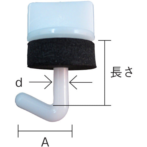 ＤＡＩＤОＨＡＮＴ　ワンタッチプラフック　１９ｍｍ　白　（１００本入）　00032445　1 箱