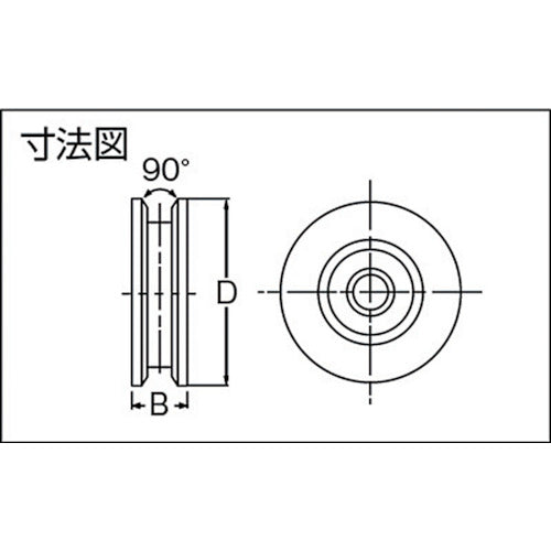 ＤＡＩＫＥＮ　重量戸車用車輪　車径Φ１００　D-100　1 個