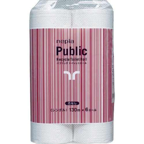 Nepia Toilet Paper Public 6 Rolls 130m Coreless 79724-61545 1 CS