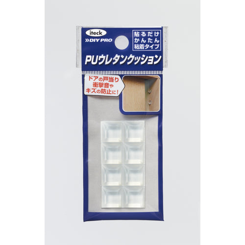 빛 우레탄 쿠션 12mm각 투명(8개입) KKU-120 1 PK