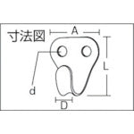 光　スチールフック　黒　小　KSUF-32　1 個