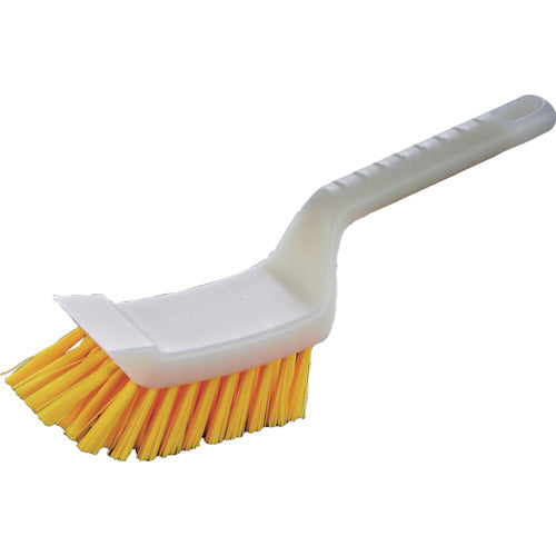 TRUSCCO 내열 스크레이퍼 부착 브러시 HACCP 대응 옐로우 HRSCBR-Y 1개