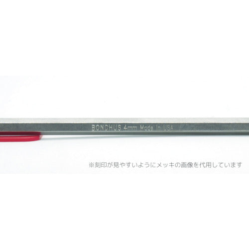 ＢＯＮＤＨＵＳ　スタビー・ボールポイント・Ｌ−レンチ　ロング　４ｍｍ　SL4MM　1 本