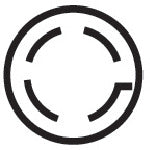 Meiko Rubber Hook Connector Body Ground 3P MH2648 1 pc