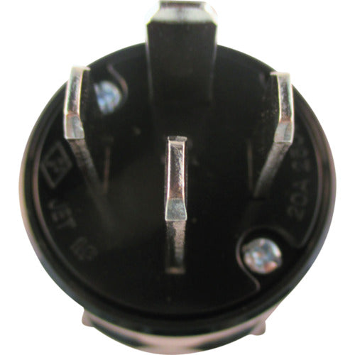 明工　接地３Ｐ２０Ａプラグ（３Ｍ）　MP2566　1 個