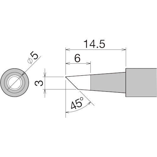 グット　交換こて先　３ＢＣ型　PX-28RT-3BC　1 本