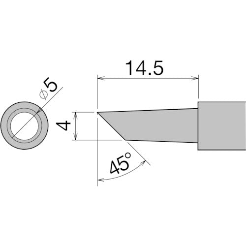 グット　交換こて先　４ＢＣＦ型面のみ　PX-28RT-4BCF　1 本