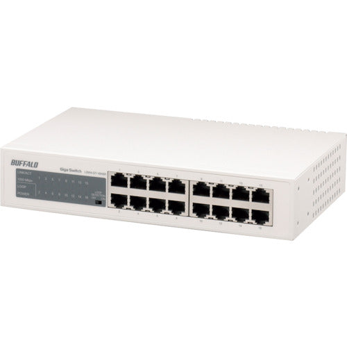 BAFFALO [Sold out and discontinued] Gigabit compatible switching hub, metal case/built-in power supply model, 16-port model, LSW4-GT-16NSR, 1 unit