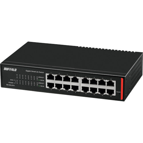 ＢＡＦＦＡＬＯ　法人向け　Ｇｉｇａ対応　Ｌａｙｅｒ２　スマートＬｉｔｅスイッチ　１６ポート　BS-GSL2016　1 個