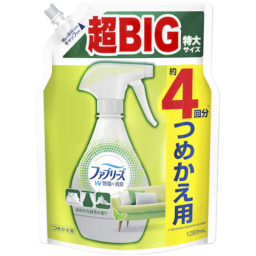 Ｐ＆Ｇ　ファブリーズ　Ｗ除菌＋消臭　ほのかな緑茶の香り　つめかえ　１２８０ｍｌ　068859　1 本