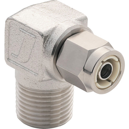 潤工社　ステンレス継手　Ｕ２Ｓシリーズ　　エルボ　６×４ｍｍ　　ＰＴ３／８　L-0640-03-US2　1 個