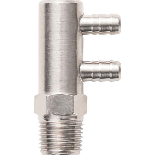 윤공사 핸디 터치 피팅 2연 엘보 4×2.5mm PT1/8 BLD-4X2.5-2-PT1/8-BSN 1개