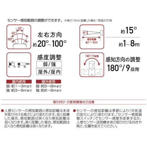 リーベックス　増設用　人感センサー送信機　ＸＰ５０Ａ　XP50A　1 個