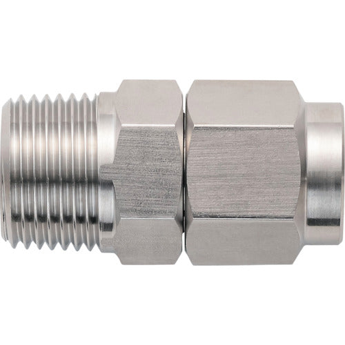 潤工社　ステンレス継手　ニップル（ミリ系列）　４Ｘ２ｍｍ　　ＰＴ１／８　N-4X2-PT1/8-SUS　1 個