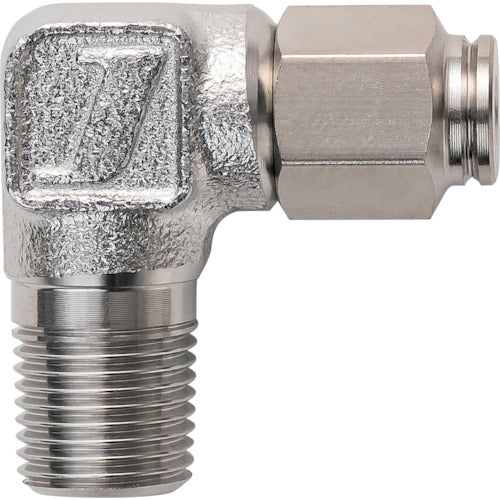 潤工社　ステンレス継手　エルボ（インチＧ系列）　９．５３×６．３５ｍｍ　　ＰＴ１／４　L-3/8G-PT1/4-SUS　1 個
