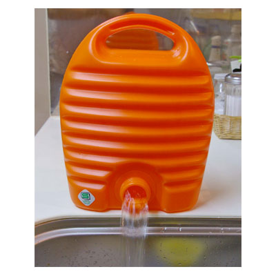 Standing hot water bottle with bag / 3.2L Orange 1 piece