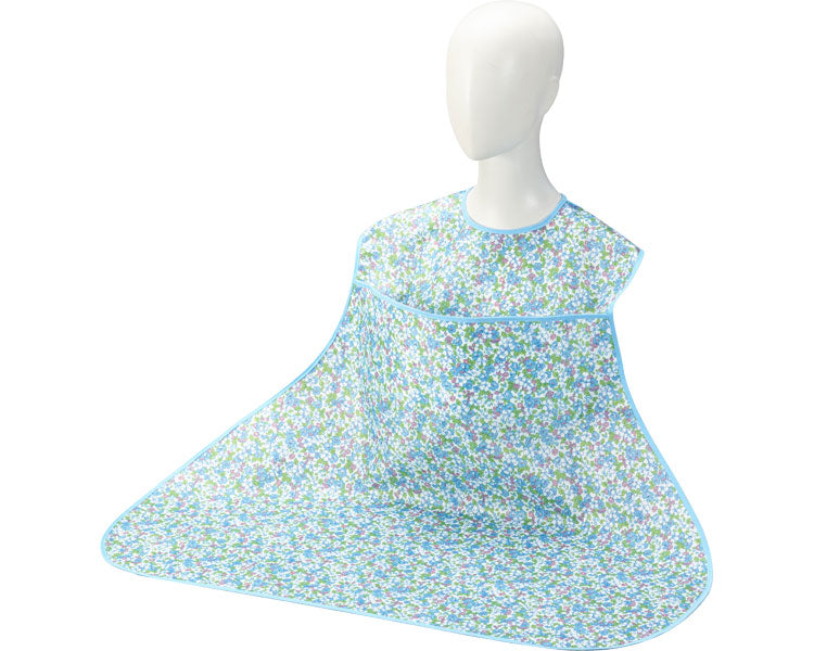 Dinner apron (with pocket) / 6077 Small flower (blue) 1 piece
