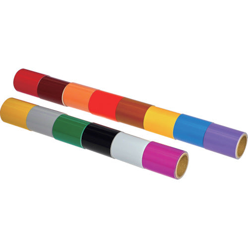 TRUSCCO 배관 식별 테이프 적자(2.5RP4/12) 50MM폭 X1M RAH-509S 1권