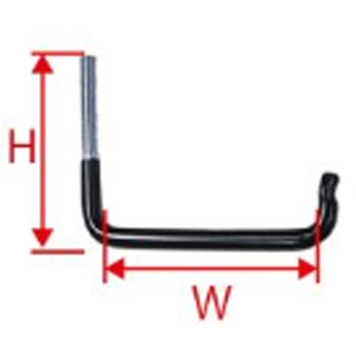 DAIDOHANT 케이블 후크 L형(H) 100x(W) 120mm 10177059 1개