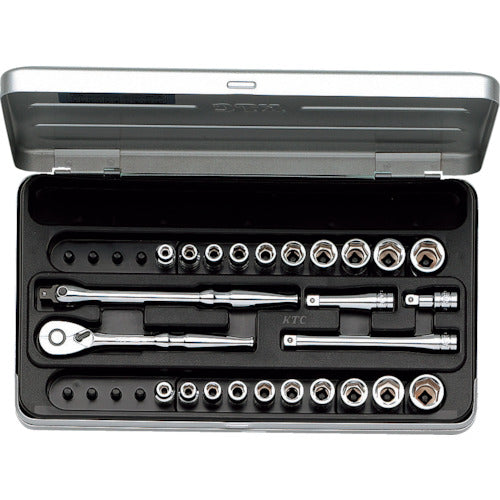 KTC 6.3sq. 소켓 렌치 세트(25점) 삽입각 6.35mm TB2X20B 1 S