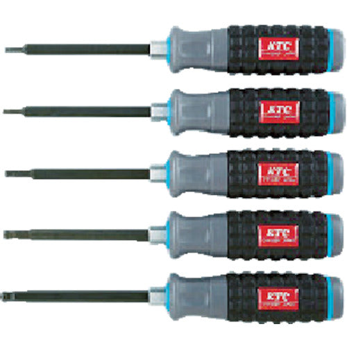 KTC 수지 무늬 볼 포인트 헥사곤 드라이버 세트[5개 세트] TD1HBP5 1 S