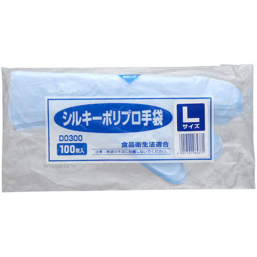 SHOWA Silky Polypropylene Gloves D0300 100 pieces L size D0300L 1 bag