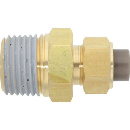 Junkosha Brass Fitting (Millimeter Series) Nipple 16 x 12 mm PT1/2 PN-16X12-PT1/2-BS 1 pc